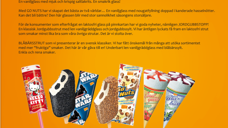 Årets glassiga nyheter med Triumf!