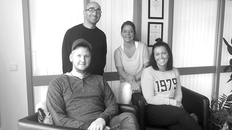 Från vänster till höger; Anders Hilderseth, Tony Hamzo, Viktora Bengtsson & Emma Haglund.