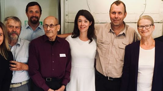 Från vänster: Jessica Wieslander, Per Grape, Dan Neland, Lennart Svedlund, Lisa Kylenfelt, Sven Danell, Anna Skarhed, Anna Lindvall