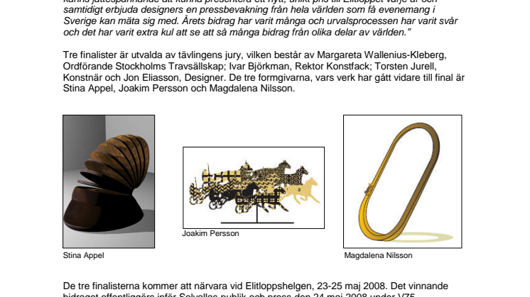 Finalisterna klara i Bolt Design Award ’08