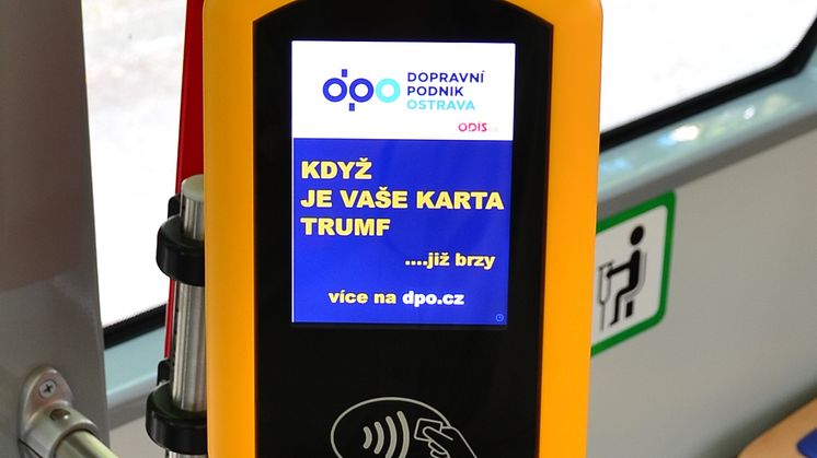 Platební terminál v ostravské MHD