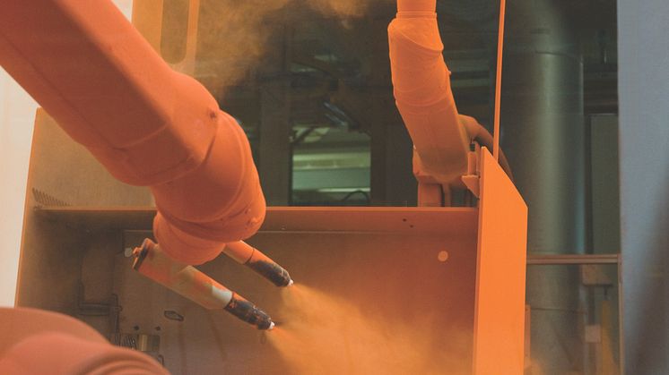 Miljöanpassat måleri på Toyota Material Handling i Mjölby