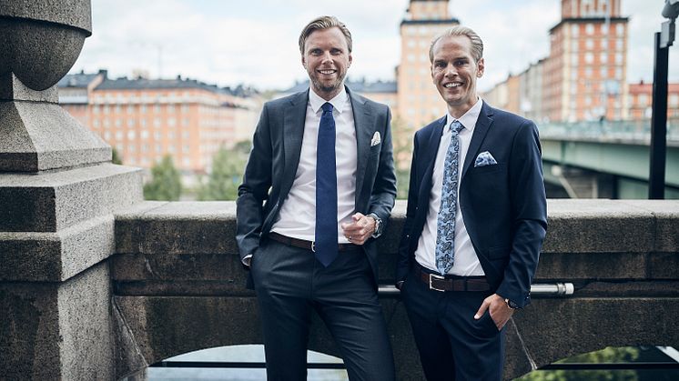 Robert Nilsson (till vänster) och Hampus Åsén har stora planer för Bjurfors verksamhet på Östermalm och Lidingö.