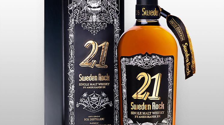 I samarbete med ny svensk whiskyproducent lanseras Sweden Rock 21 Ny Amerikansk Ek.