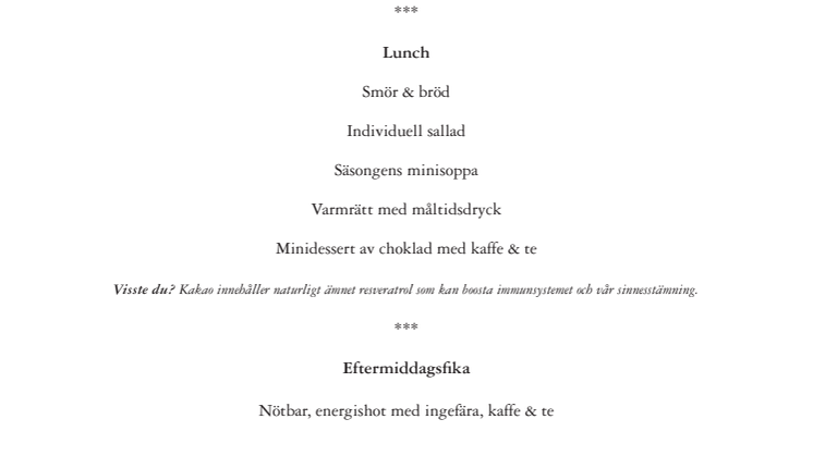Exempelmeny Brain Food