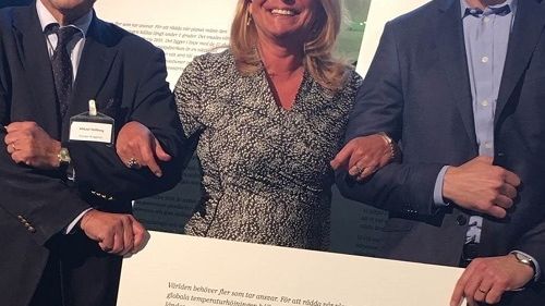 Från vänster: Mikael Hallberg - Sveriges Bryggerier, Magdalena Gerger - Systembolaget och Carl Johan Svaton - SVL