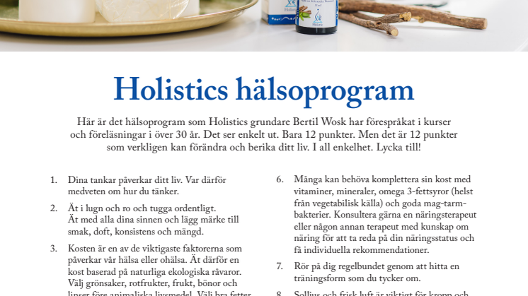 Holistics hälsoprogram
