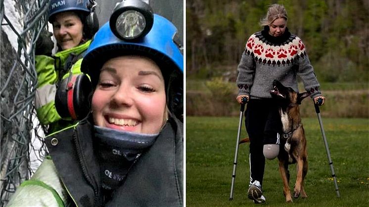 ANDREA EMILIE måtte amputere store deler av beinet etter en arbeidsulykke hvor en tre tonn tung jernbjelke knuste fot og legg.. 