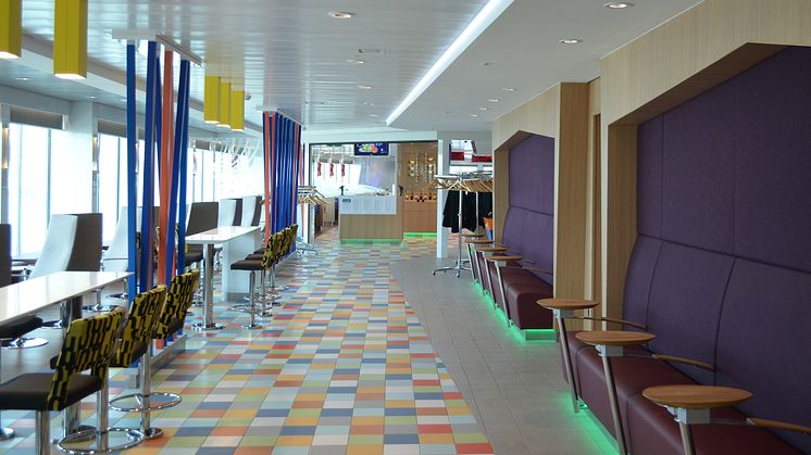 Restaurant auf Scandlines' neuer Hybridfähre "Berlin"