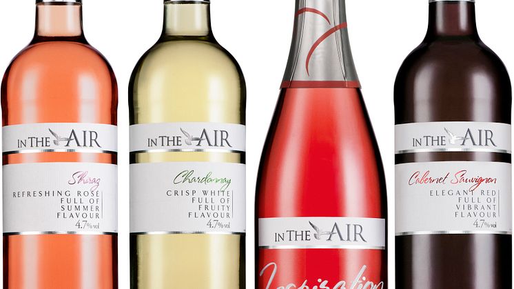 In the Air – med lite alkohol och mycket smak: Ny serie lågalkoholvin för hälsointresserade svenskar