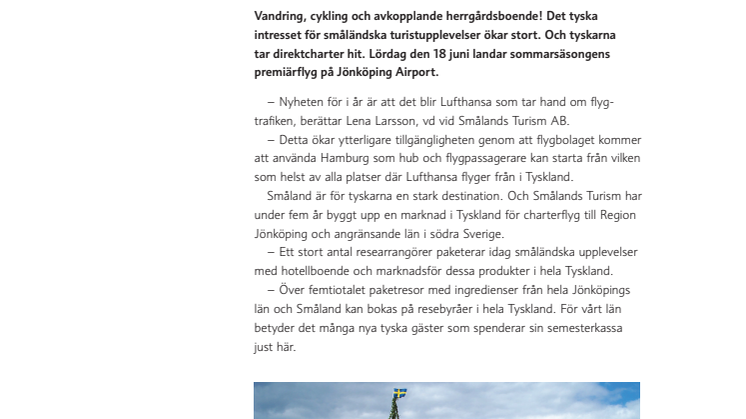 Småland lockar allt fler tyskar