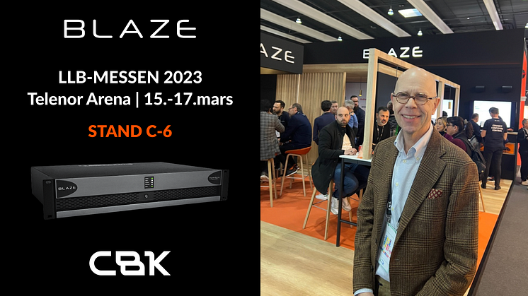 Foto: Vår lydmann i CBK, Per Øystein Berglund, skal stå på stand sammen med Blaze Audio under LLB-messen i Telenor Arena neste uke. 