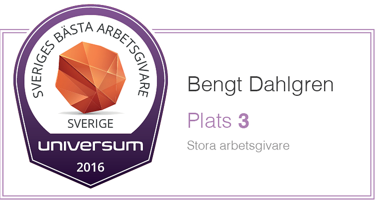 Bengt Dahlgren kom på första plats bland de deltagande bygg- och teknikkonsulterna. 
