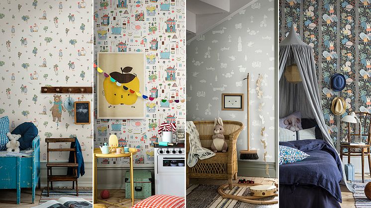 Boråstapeters nya barnkollektion Scandinavian Designers Mini 