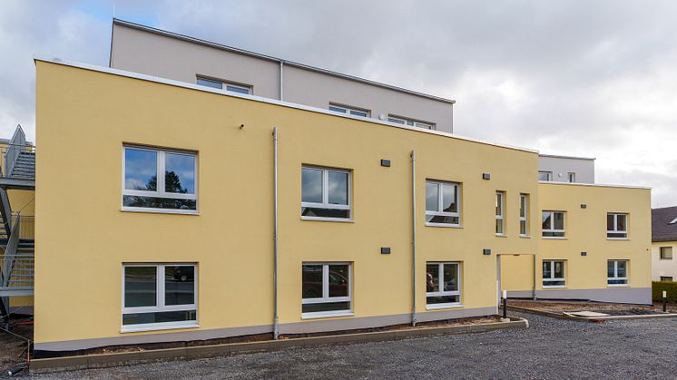 Das neue Wohnhaus der Sozialen Teilhabe der Hephata Diakonie in Flieden ist bezugsfertig. Die Außenanlagen entstehen in den kommenden Wochen.