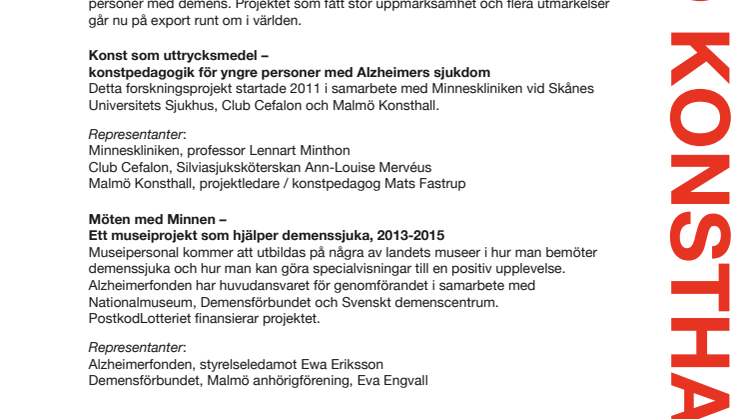 Konst som medel – Kan konst locka fram förlorade minnesfunktioner hos personer med demens?