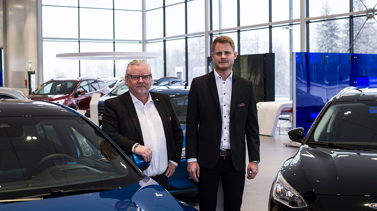 BilMånssons vd Clas Månsson och platschef Robin Österlund.