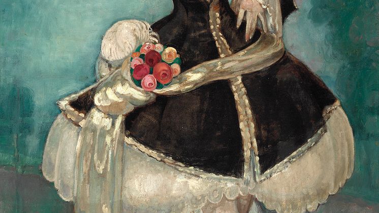Gerda Wegener- "Le Chavalier de la Rose". Sign. Gerda Wegener, Paris, 1921. Olie på lærred. 138 x 76. Hammerslag- 380.000 DKK
