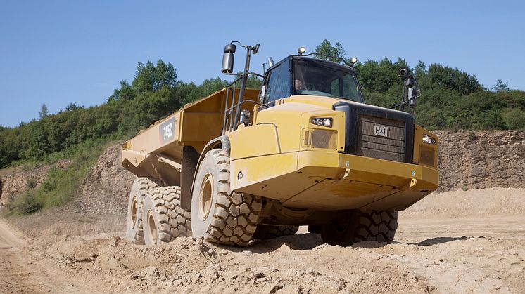 Cat 745C dumper i arbete-2