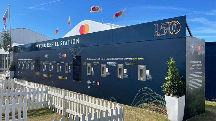 The famous Bluewater `wall of water'  will be on hand at Royal Liverpool to hydrate golf fans at the 151st Open golf `tournament