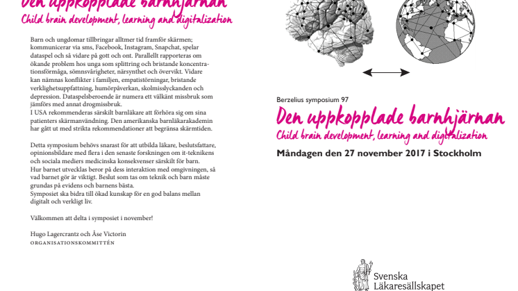 Hur påverkas barnhjärnan av ständig digital uppkoppling – symposium på SLS