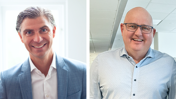 Från vänster: Rickard Kajson, vd för Grade och Jan Solhaug, vd för Jobbnorge.