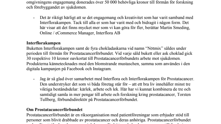 Interflorakampen med Prostatacancerförbundet blomstrande