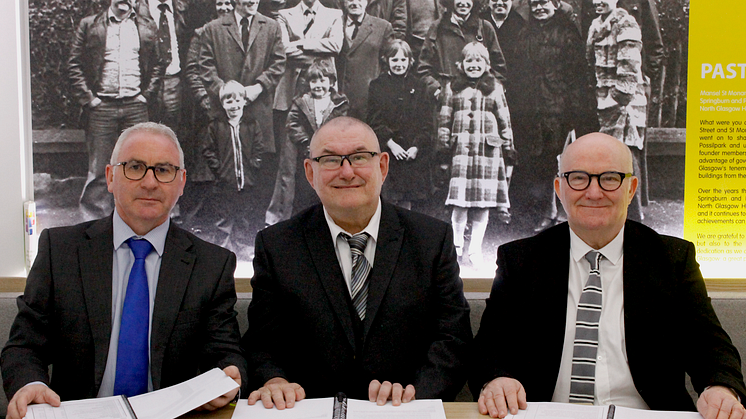 John Devine, newly appointed CEO of ng homes with John Thorburn, ng homes' Chairperson, and Robert Tamburrini, former CEO of ng homes