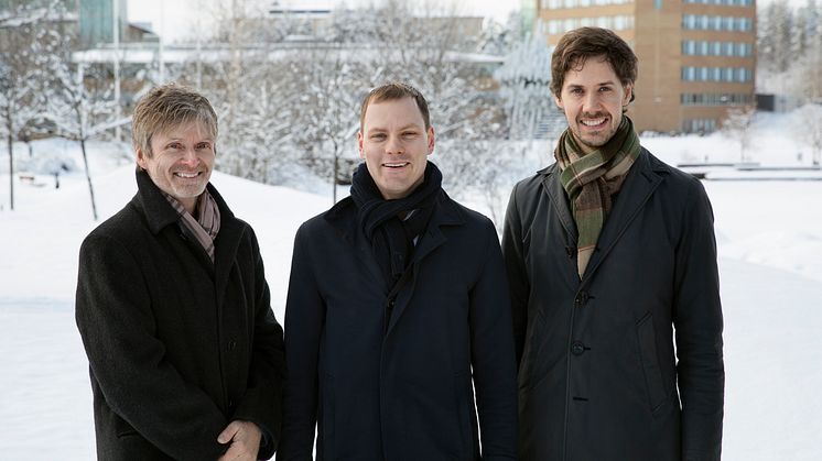 Erik Elmroth (grundare), Robert Winter (CEO) och Johan Tordsson (grundare)