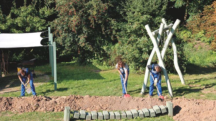 Startschuss für Umbau im Kinderhospiz: RWE Companius und Bildungszentrum Engergie Halle machen den Anfang