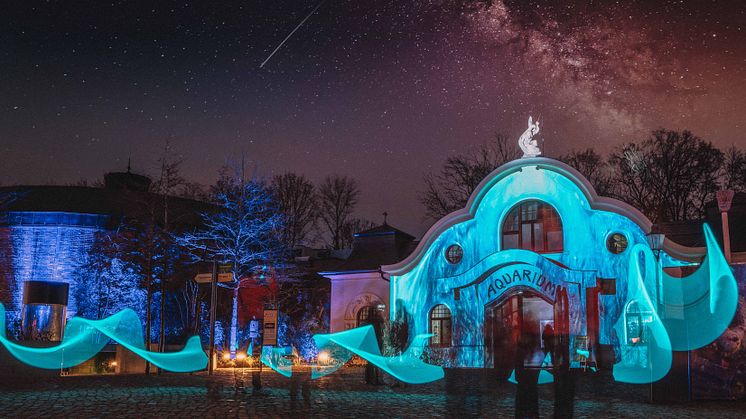 Fassadenprojektion auf dem Historischen Aquarium - Foto: Zoo Leipzig