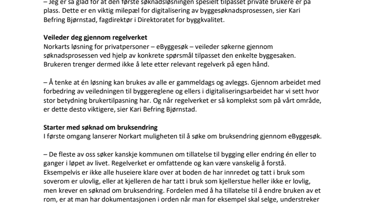 Norkart lanserer digital byggesøknadsløsning for privatpersoner