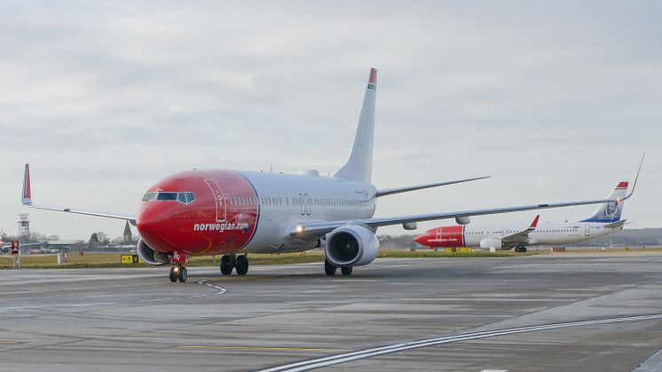 I november hadde Norwegian 1 005 380 passasjerer, mot 124 481 i november i fjor.