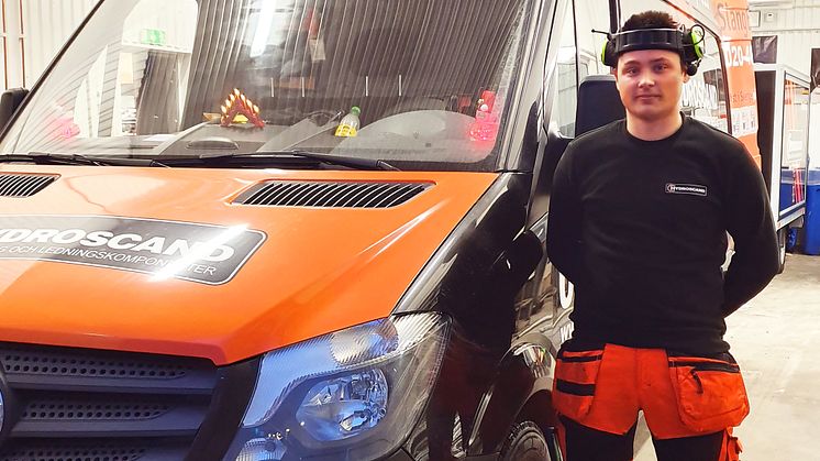 Hydroscands servicetekniker Pontus Gårdman.