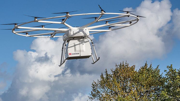 Bild från Volocopter och DB Schenker