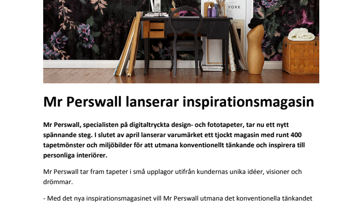 Mr Perswall lanserar inspirationsmagasin