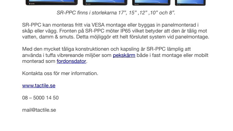 Panel PC för Automation