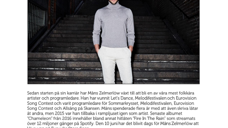 Måns Zelmerlöw till Furuviks Stora Scen