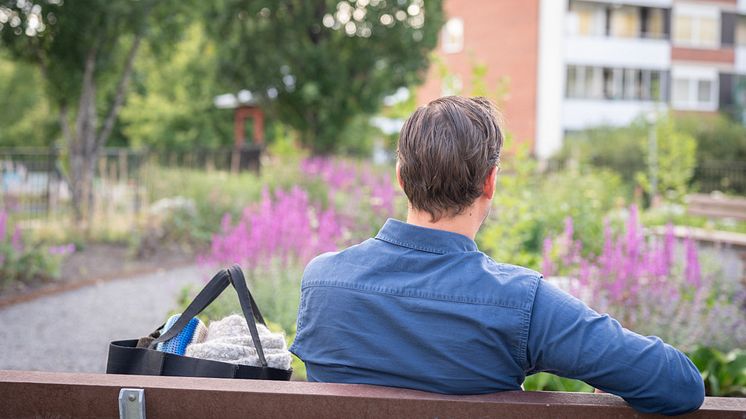 I den nya parken Oasen finns det flera platser för återhämtning.
