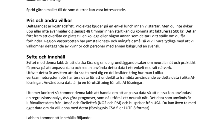 Nu satsar Västerbotten på AI