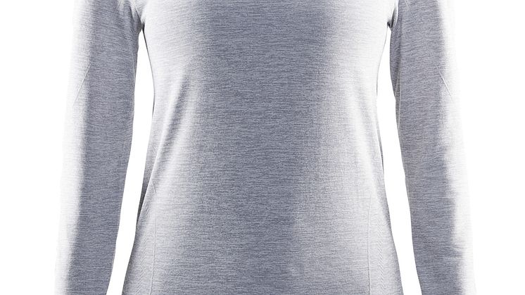 Active Comfort round neck long sleeve för dam i färgen grey melange (ca pris 350 kr)