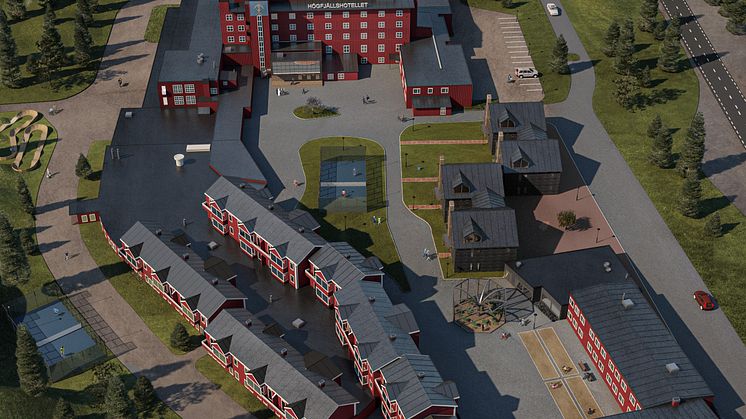 Illustration över Högfjällshotellets planerade investeringar