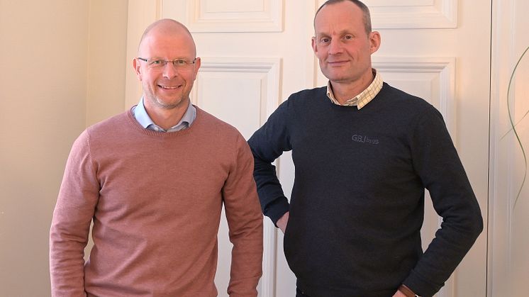 Ny vice vd på GBJ Bygg, Stefan Roneus och vd för GBJ Bygg, Staffan Dahlström