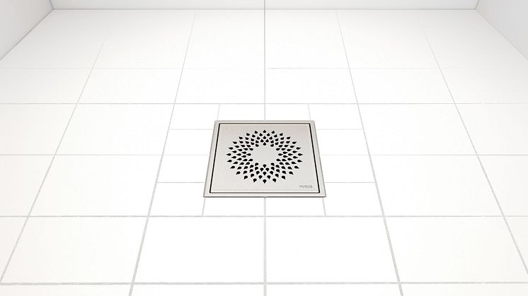 Purus Square Drop, fyrkantig golvbrunn 
