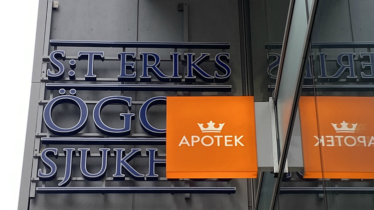 Kronans Apotek öppnar nytt på S:t Eriks Ögonsjukhus i Solna