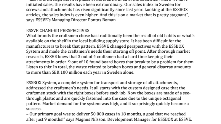 Swedish innovation, a success in a declining market!