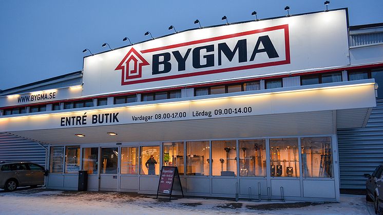 Bygmas anläggning i Skellefteå utökas med en ny lagerhall och förbättrad butik för att ytterligare effektivisera logistik och kundservice.