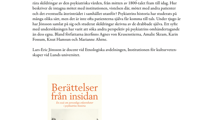 Ny bok om psykiatrin i litteraturen