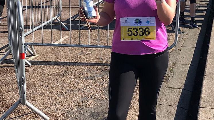 Running for life-savers: Celia Clark, GTR Customer Experience manager, is running the London marathon for the Samaritans 