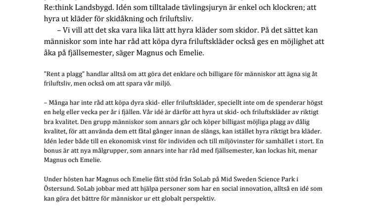 Åreföretag vann affärsidétävling